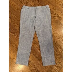 Michael Kors Women's Size 14 Blue Herringbone Print Pants